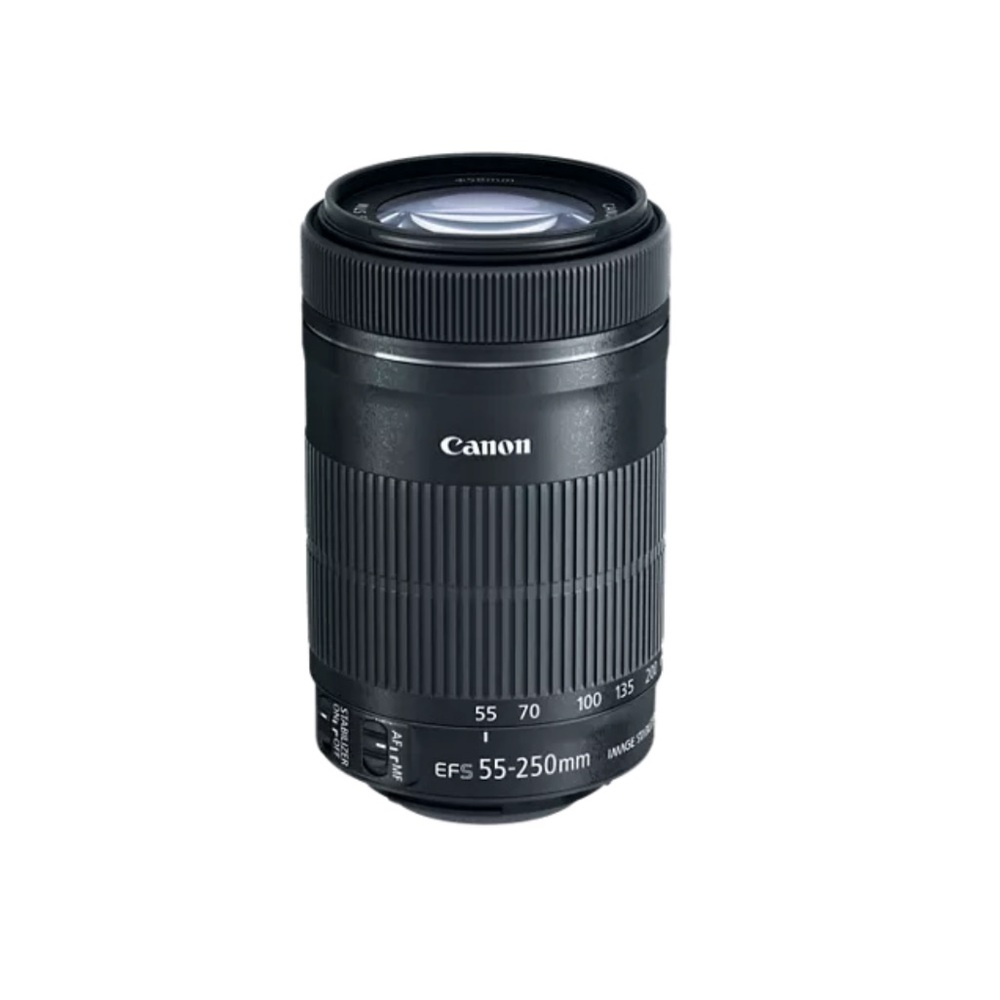 New Canon EFS 55-250 Telephoto Lens with Textured Grip